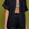 Camisa Negra Bella (Guayabera)